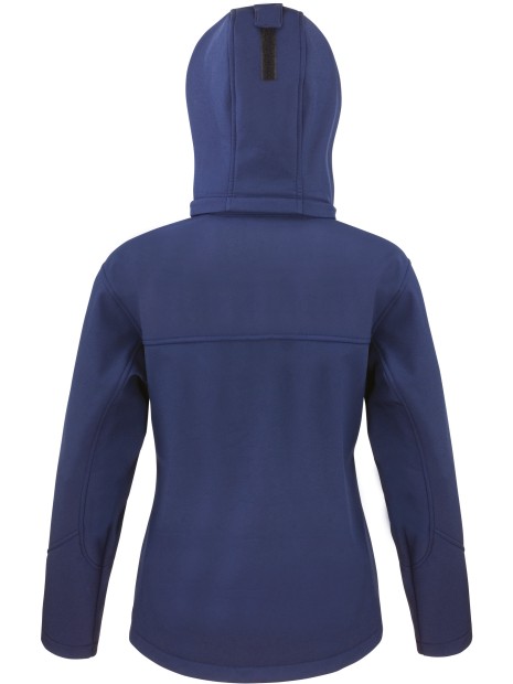 RESULT Veste Softshell Capuche Femme TX Performance marine/royal personnalisable