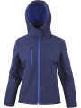 RESULT Veste Softshell Capuche Femme TX Performance marine/royal personnalisable