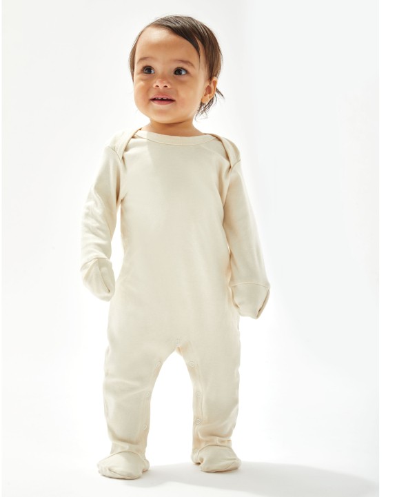 Article bébé personnalisable BABYBUGZ BABY ENVELOPE SLEEPSUIT WITH SCRATCH MITTS