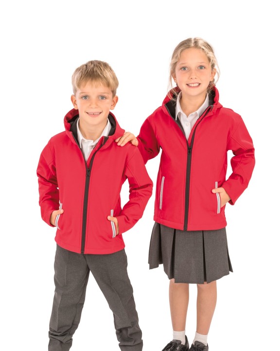 RESULT Kids Tx Performance Hooded Softshell Jacket Softshell personalisierbar