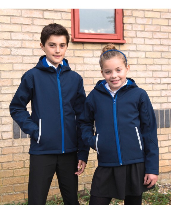 RESULT Kids Tx Performance Hooded Softshell Jacket Softshell personalisierbar