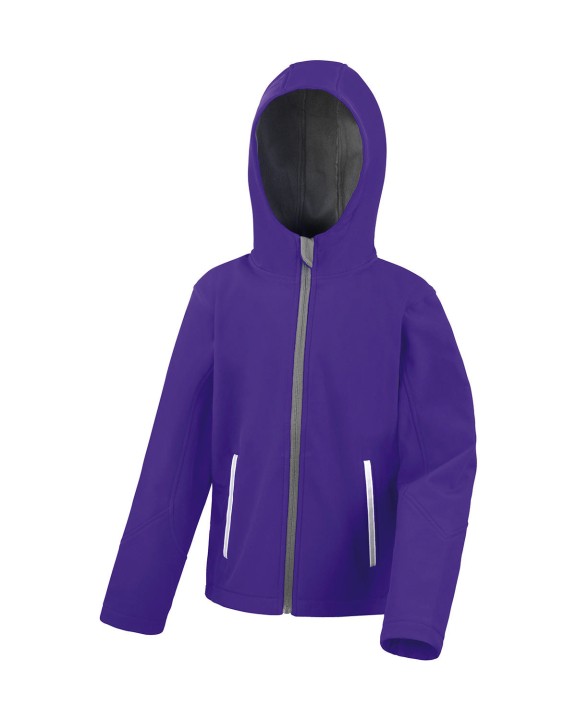RESULT Kids Tx Performance Hooded Softshell Jacket Softshell personalisierbar