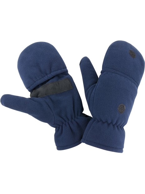 RESULT Mitaines - moufles antidérapantes bleu marine personnalisable