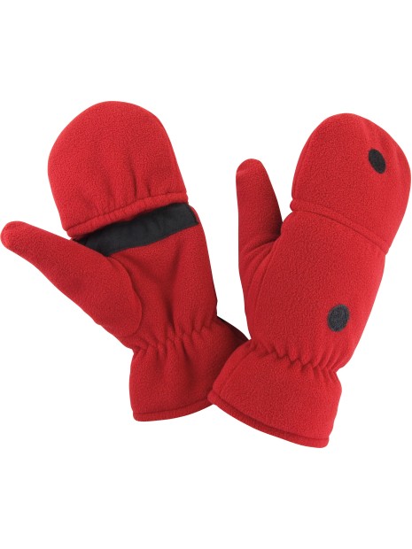 RESULT Mitaines - moufles antidérapantes rouge personnalisable
