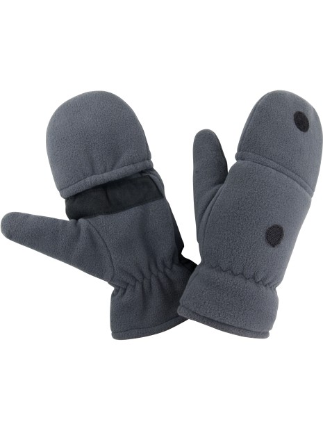 RESULT Mitaines - moufles antidérapantes gris personnalisable