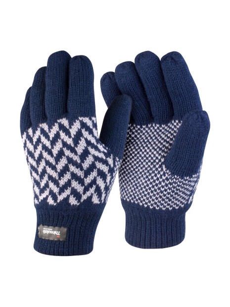 RESULT Pattern Thinsulate Glove bleu marine/gris personnalisable