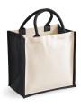 WESTFORDMILL Sac cabas en jute noir personnalisable