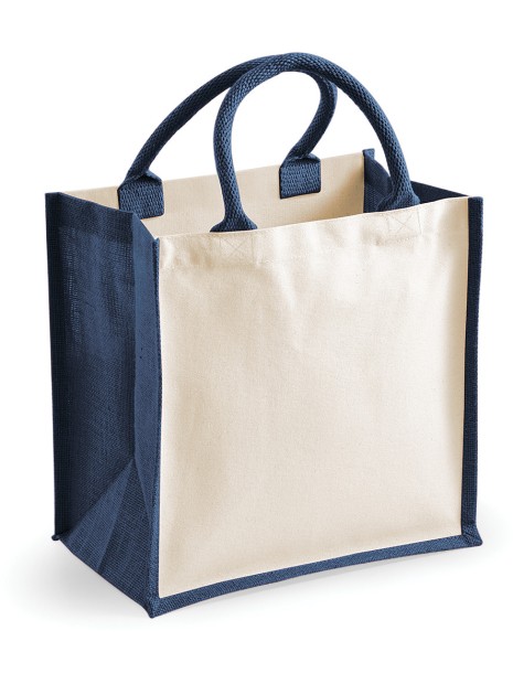 WESTFORDMILL Sac cabas en jute bleu marine personnalisable