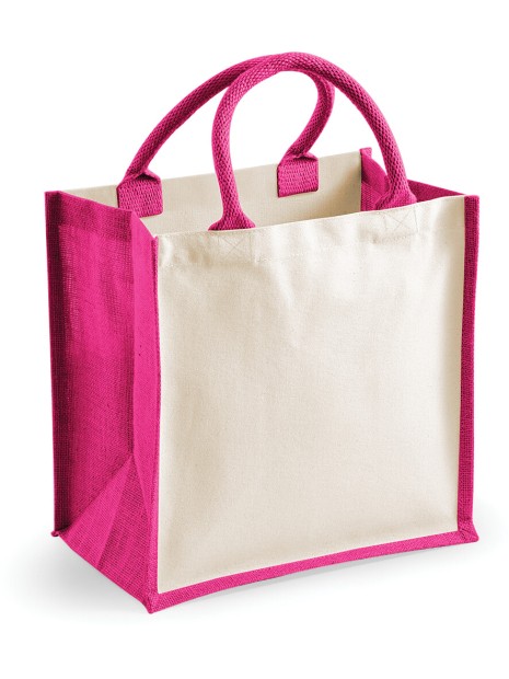 WESTFORDMILL Sac cabas en jute FUCHSIA personnalisable