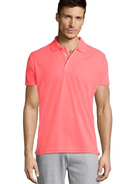 Polos à personnaliser SOL'S Performer Men FLUORESCENT CORAL