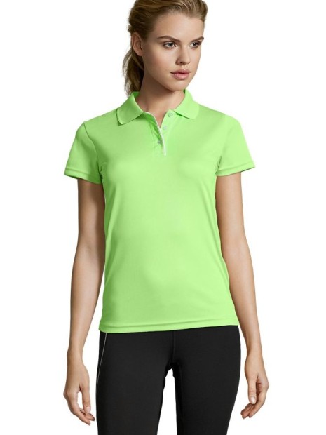 Polos à personnaliser SOL'S Performer Women vert pomme