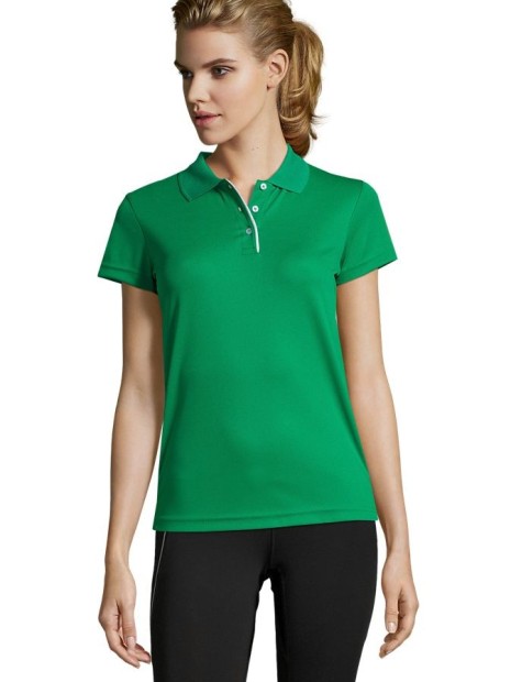 Polos à personnaliser SOL'S Performer Women vert prairie