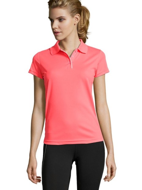 Polos à personnaliser SOL'S Performer Women FLUORESCENT CORAL