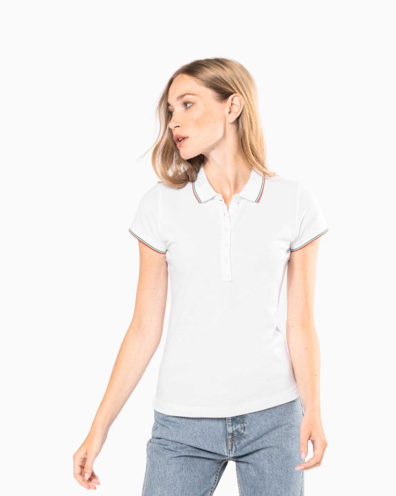 KARIBAN Damen Piqué Poloshirt Kurzarm Poloshirt personalisierbar
