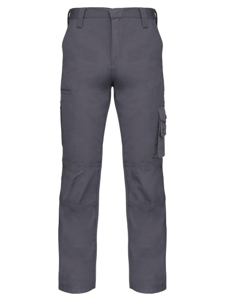 WK. DESIGNED TO WORK Pantalon de travail multipoches homme gris convoi personnalisable