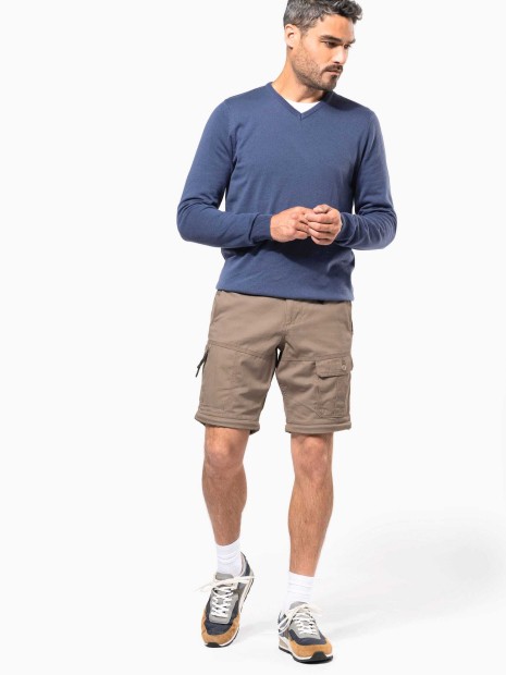 Pantalons à personnaliser KARIBAN Pantalon 2 en 1 multipoches homme 