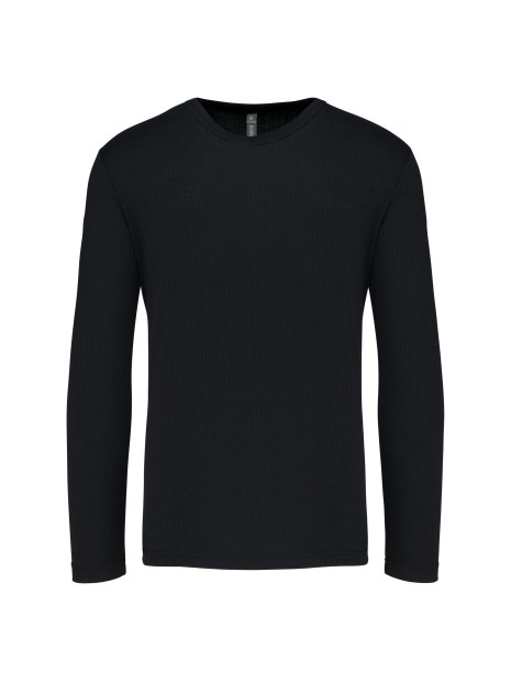 WK. DESIGNED TO WORK Maillot de corps manches longues unisexe noir personnalisable