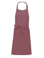 KARIBAN Tablier polycoton avec poche marsala personnalisable