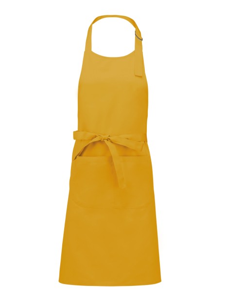 KARIBAN Tablier polycoton avec poche MUSTARD personnalisable