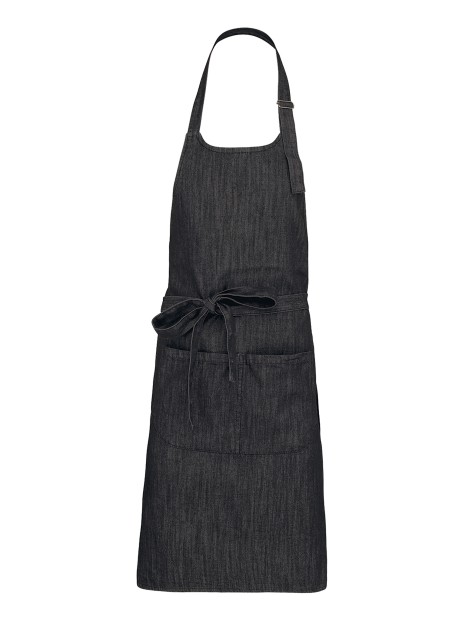 KARIBAN Tablier polycoton avec poche Black Denim personnalisable