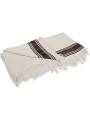 KARIBAN Serviette fouta natural / chocolate personnalisable