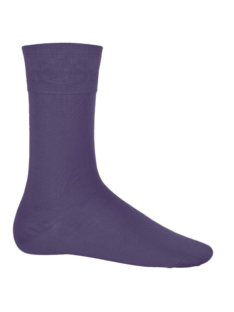 KARIBAN Chaussettes de ville coton mauve personnalisable