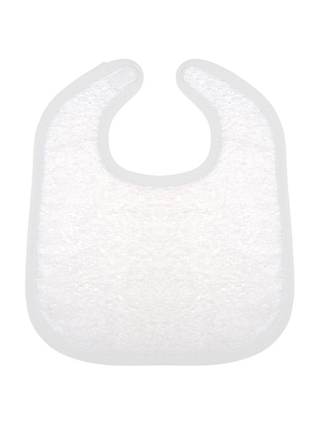 KARIBAN Bavoir éponge bébé blanc personnalisable