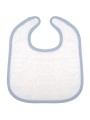 KARIBAN Bavoir éponge bébé blanc/ciel personnalisable