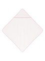 KARIBAN Sortie de bain éponge bébé blanc/rose personnalisable