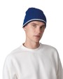 K-UP Beanie Mütze mit Kontrastrand Mütze, Schal & Handschuh personalisierbar