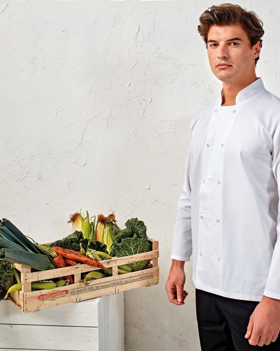 Veste personnalisable PREMIER Veste de cuisine manches longues à boutons pression