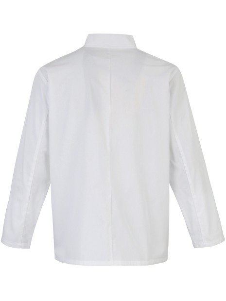 PREMIER Veste de cuisine manches longues à boutons pression blanc personnalisable
