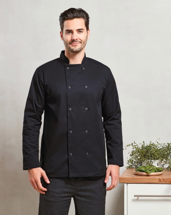 Veste personnalisable PREMIER Veste de cuisine manches longues à boutons pression