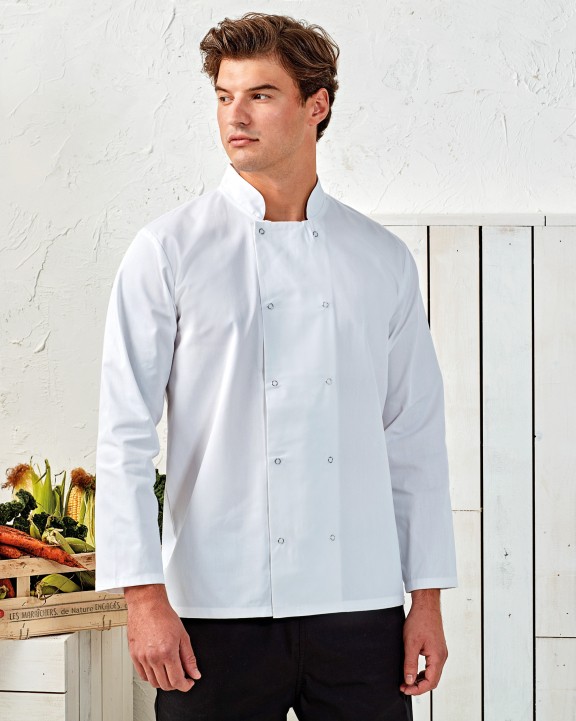 Veste personnalisable PREMIER Veste de cuisine manches longues à boutons pression