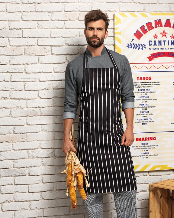 PREMIER Striped Bib Apron Schürze personalisierbar