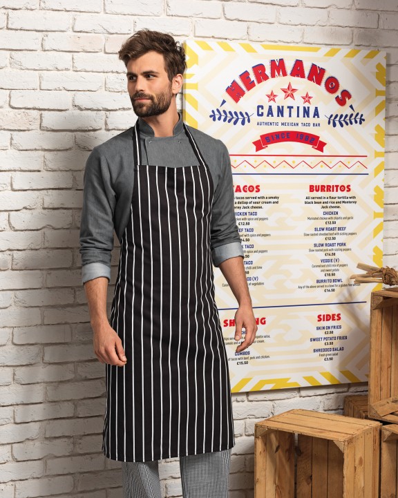 PREMIER Striped Bib Apron Schürze personalisierbar