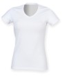 SKINNIFIT Ladies Stretch V-Neck T-Shirt T-Shirt personalisierbar