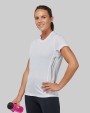 PROACT Damen Kurzarm Sport-T-Shirt. Bi-Material T-Shirt personalisierbar