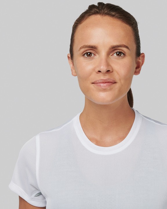 PROACT Damen Kurzarm Sport-T-Shirt. Bi-Material T-Shirt personalisierbar