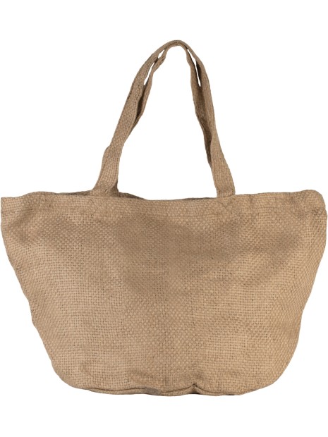 KIMOOD Sac cabas en toile de jute teint 100% naturel naturel personnalisable