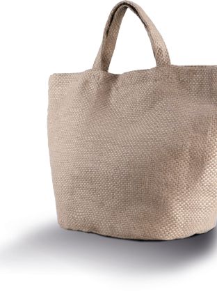 Sac cabas en toile de jute teint 100% naturel