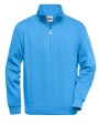 Sweater JAMES & NICHOLSON Workwear Half Zip Sweat voor bedrukking &amp; borduring