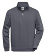 Sweater JAMES & NICHOLSON Workwear Half Zip Sweat voor bedrukking &amp; borduring