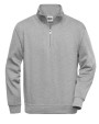 Sweater JAMES & NICHOLSON Workwear Half Zip Sweat voor bedrukking &amp; borduring