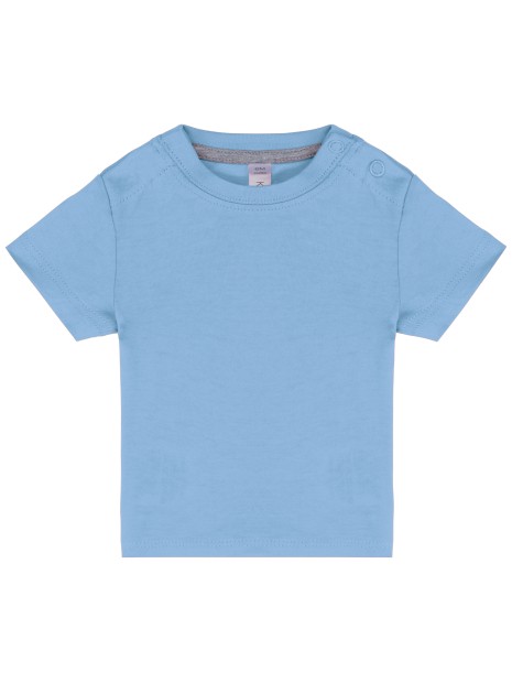 KARIBAN T-shirt manches courtes bébé bleu ciel personnalisable