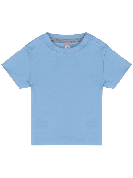 KARIBAN T-shirt manches courtes bébé bleu ciel personnalisable