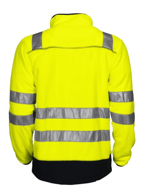 PROJOB 6303 VESTE POLAIRE HV - EN ISO 20471 CLASSE 3/2 jaune/noir personnalisable