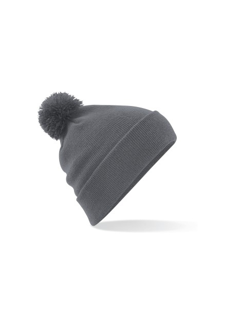 BEECHFIELD ORIGINAL POM POM BEANIE gris graphite personnalisable