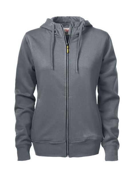 PRINTER Overhead 
Sweatshirt Fullzip Femmes gris acier personnalisable