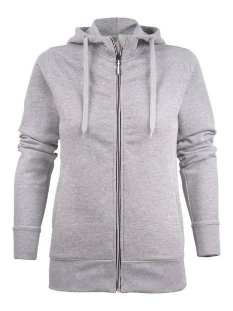 PRINTER Overhead 
Sweatshirt Fullzip Femmes gris chiné personnalisable